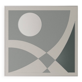 Plaque de verre miroir murale disco vintage design 1970 discothèque tableau