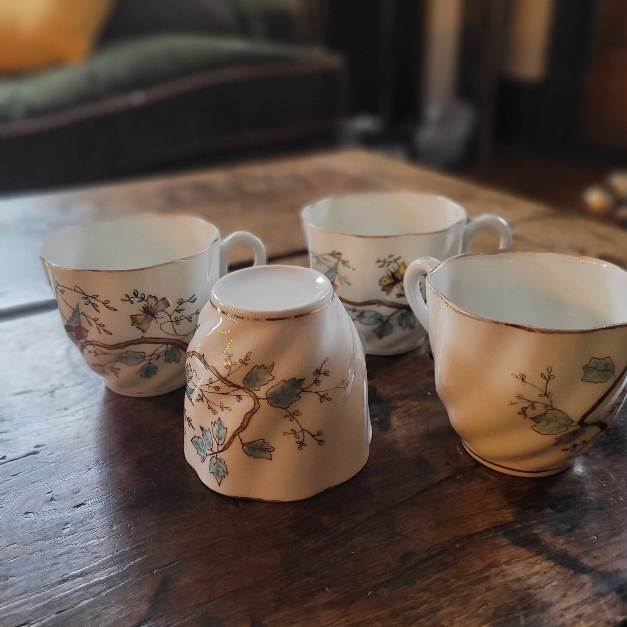 Four antique cups – late 19th century, circa 1880–1900