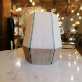 Table lamp woven in cotton thread and jute