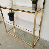Shelf vintage brass gilded design 1970