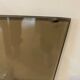 Square coffee table with smoked glass top and chrome base an70