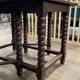 Solid wood farmhouse table with drop-leaves