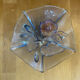 Bol vide poche mikasa crystal moulded decor flowers coloured vintage