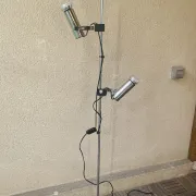 Reading floor lamp with spots, design by Svend Maelström for MS Belysning, 1970s.