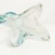Large Murano vase 1960 transparent white and blue H35.5cm