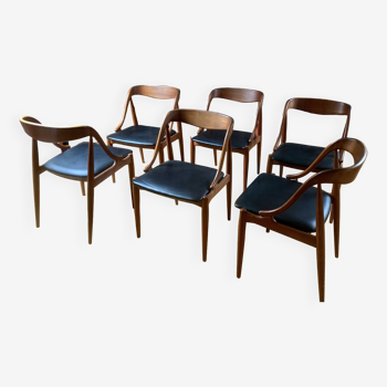 Set of 6 chairs model 16 Johannes Andersen