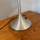 Space age mid-century mushroom lamp in brushed aluminium.