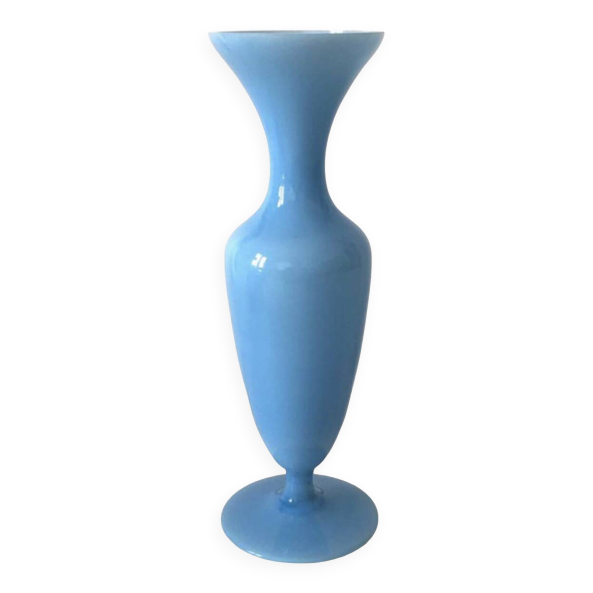 Opaline vase on foot