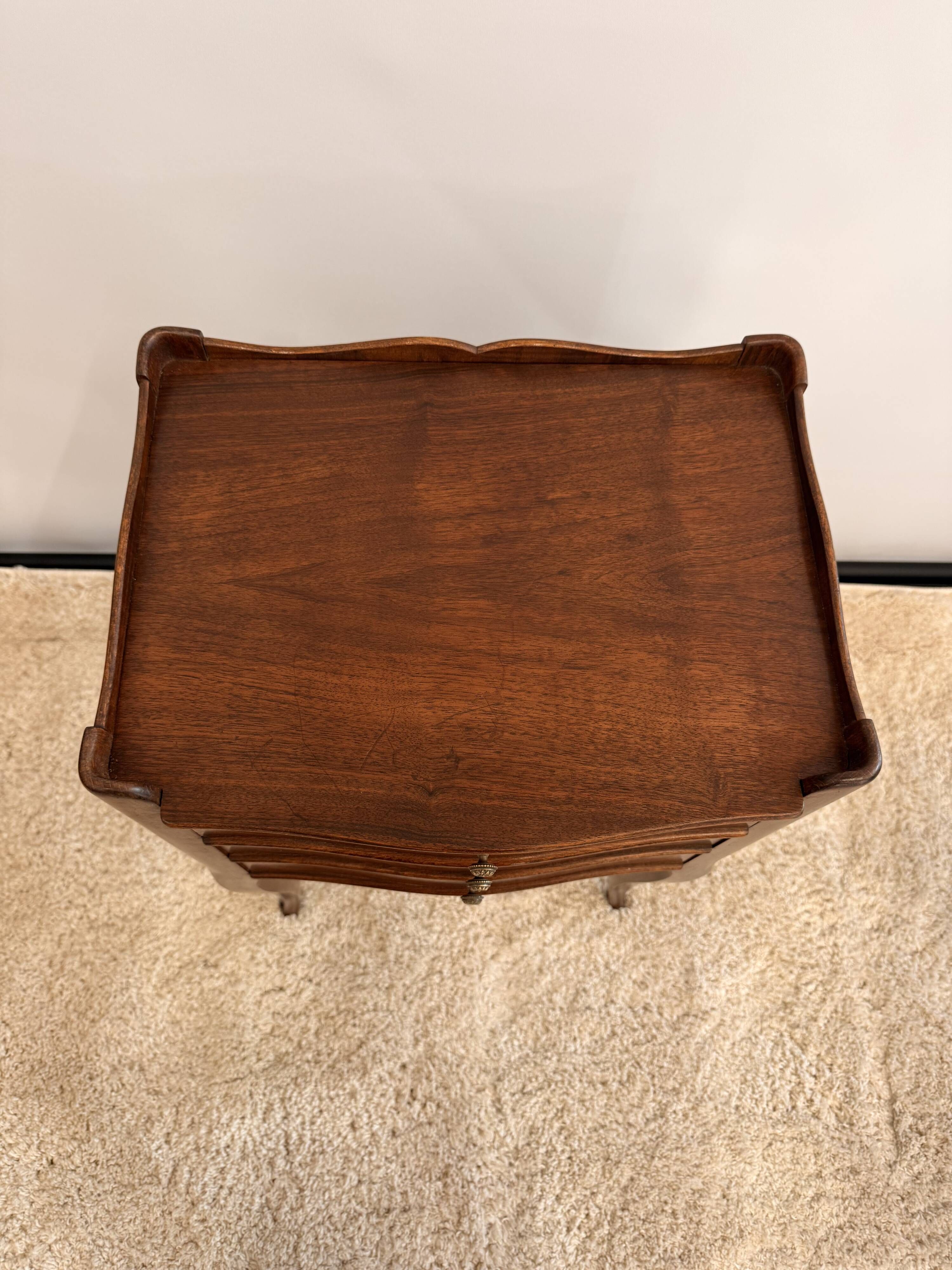 Louis XV and Louis XVI transitional bedside table – 3 drawers