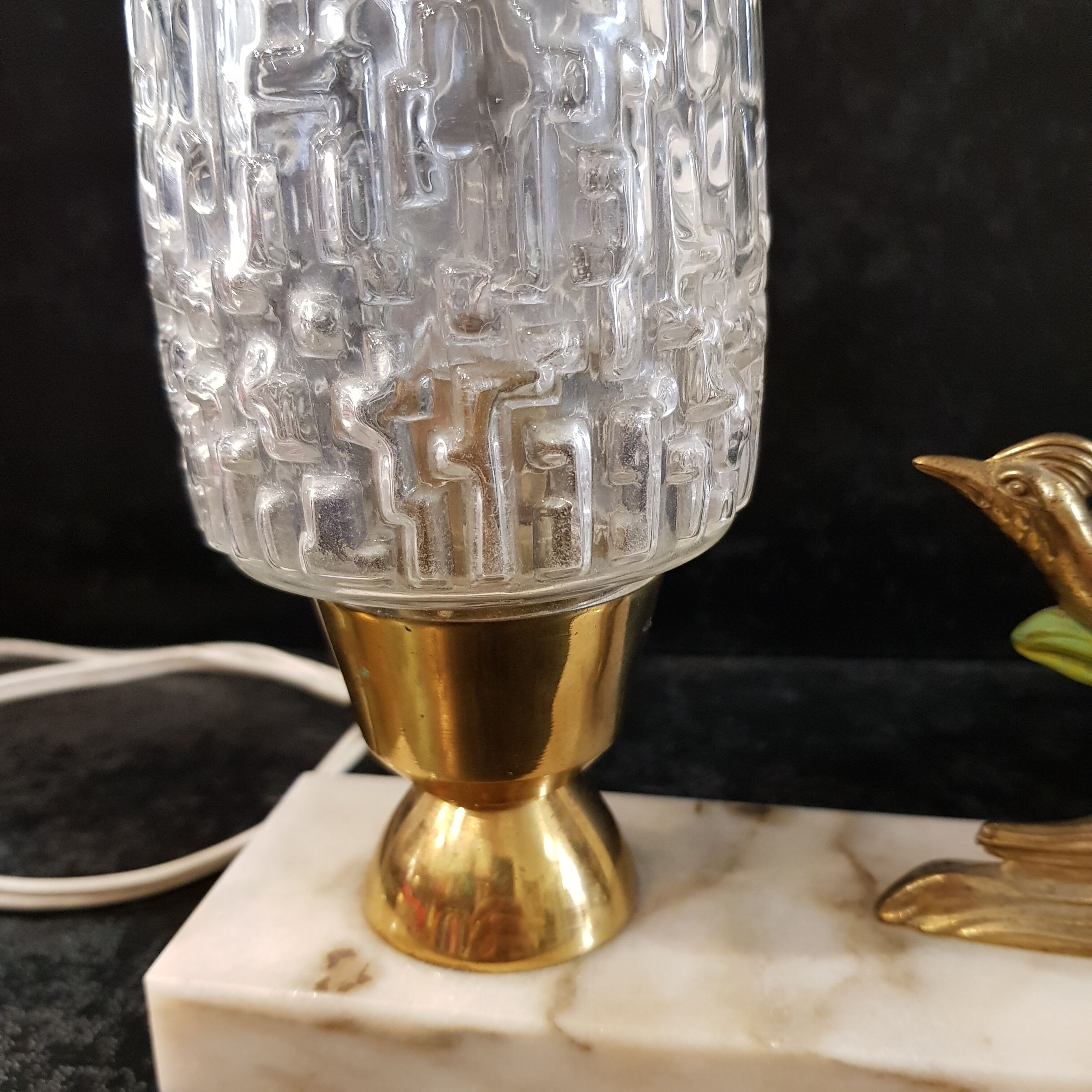 Bird art deco lamp