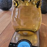 Amber glass vase design - owl shape