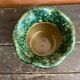 Vintage 1970s Beige Ceramic Vase with Painted Decoration