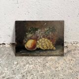 nature morte aux raisins et pêche