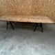 Large table for 10 people - 3m long - antique top / industrial legs
