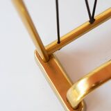 Gold-plated aluminum wall coat rack circa 1950/60 (63.5 cm)