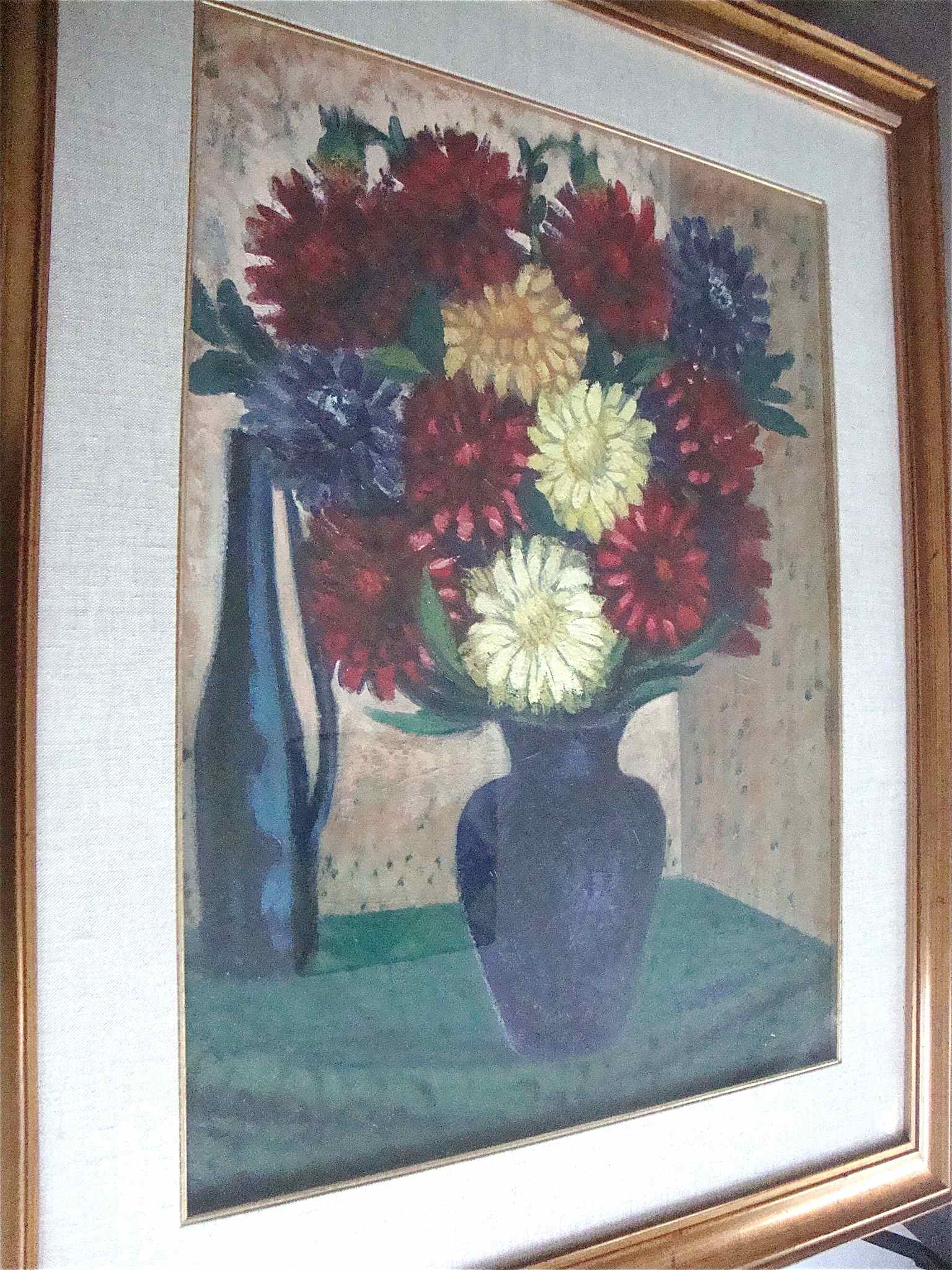 Old painting dahlias