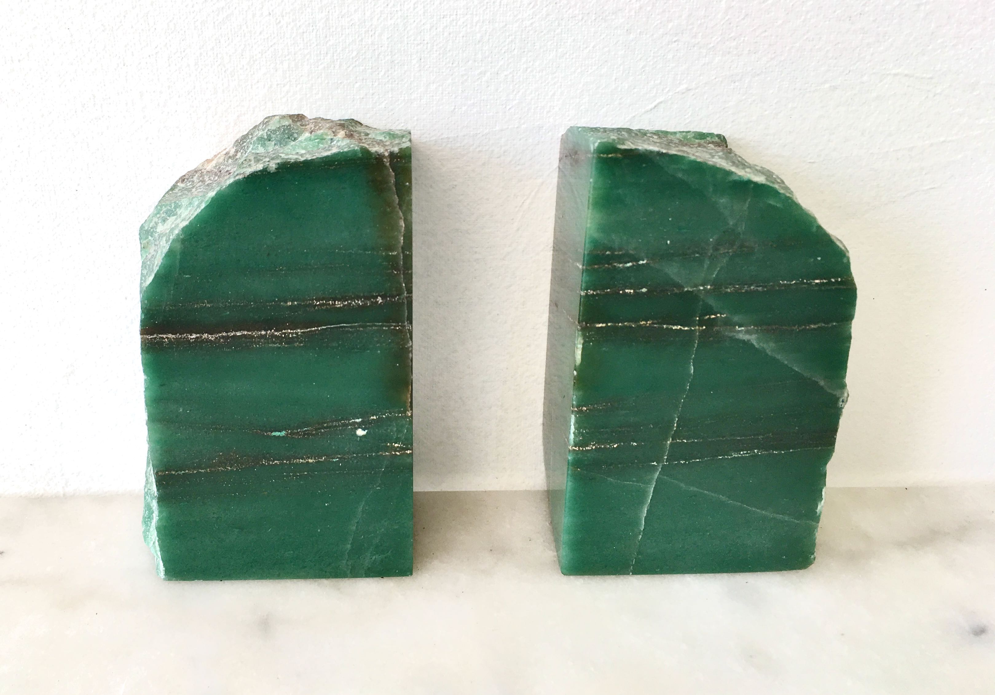 Serre-livres en malachite