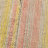 5x7 Pale Red & Yellow Striped Kilim Rug, 147x229Cm