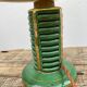 Art Deco table lamp in green ceramic and gold leaf from the 50s