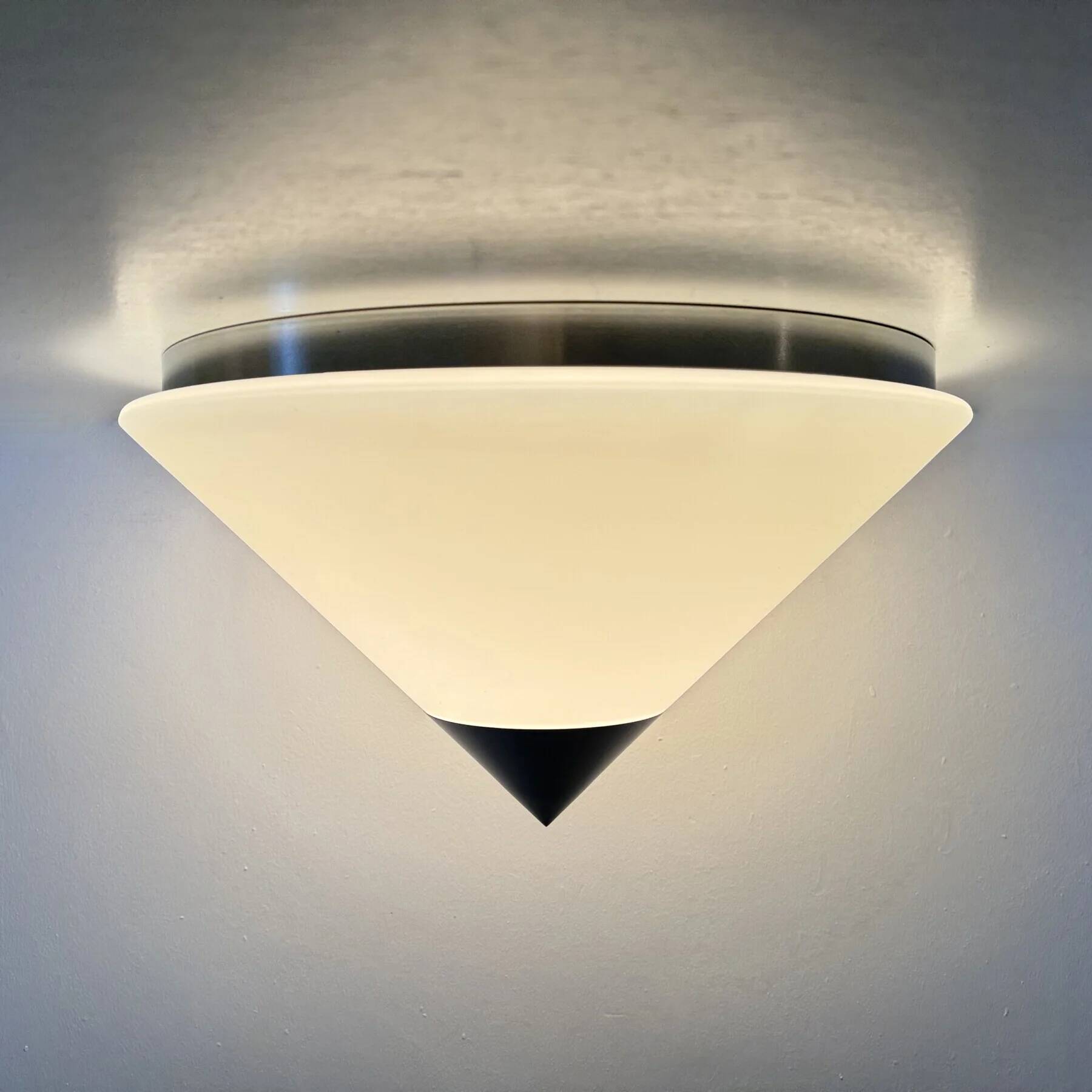 Limburg Glashütte wall ceiling lamp flush mount, 1970s