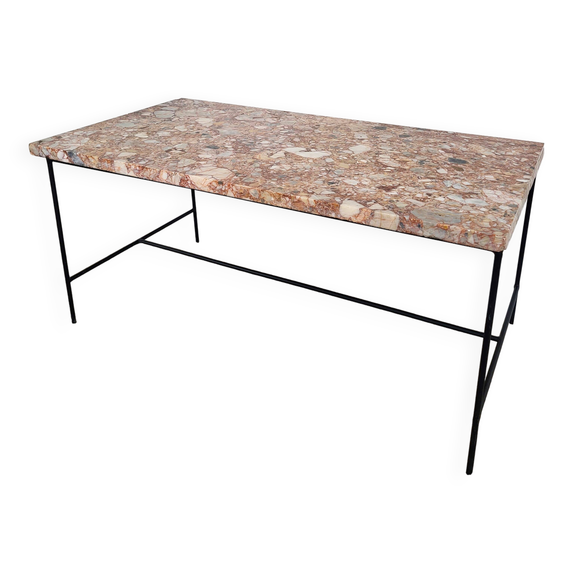Rosso marble coffee table