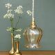 Vintage amber glass tulip pendant light