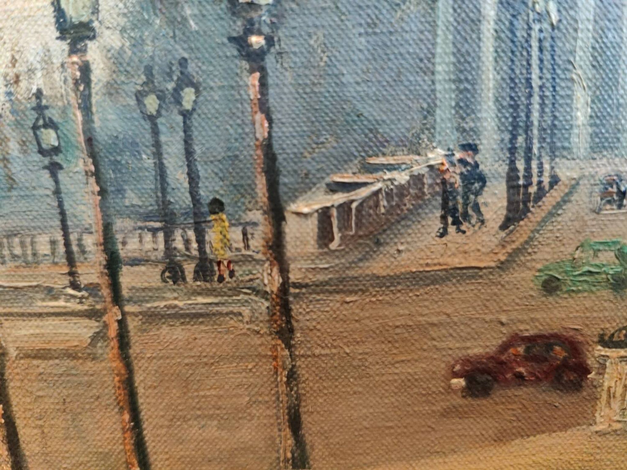 Adrien Raphaël Noulin oil on canvas Naïve/Paris, the Concorde.