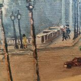 Adrien Raphaël Noulin huile sur toile Naïf/Paris,  la Concorde.