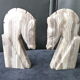 Pair of bookends "Horse heads" in onyx