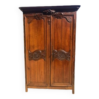 Armoire de mariage normande en chêne époque XIX ÈME siècle