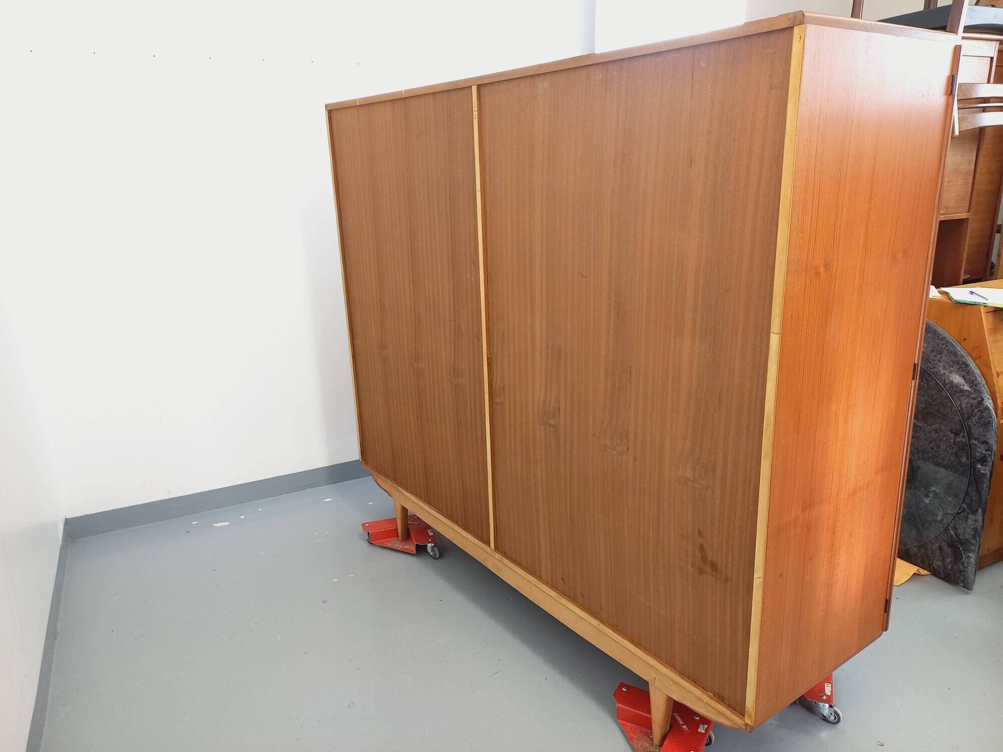 Vintage Scandinavian teak wardrobe from the 1960s.