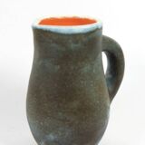 Blue ceramic pitcher Les 2 Potiers (Michelle and Jacques SERRES)