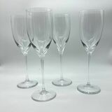 Set of 4 champagne flutes Daum cristal