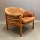 Scandinavian chair teak and leather design 1960