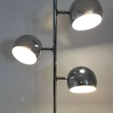 Vintage design floor lamp Eye Ball chrome tulip base - 3 adjustable globes