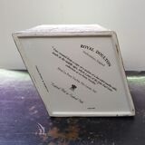 Old royal doulton vase white & gray ceramic staffordshire england vintage