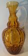 Ancient large twisted amber glass vase blown Murano 19th century