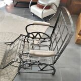 Wilson's adjustable folding chair made of steel produced in 1871
