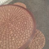 Table basse et 4 tabourets