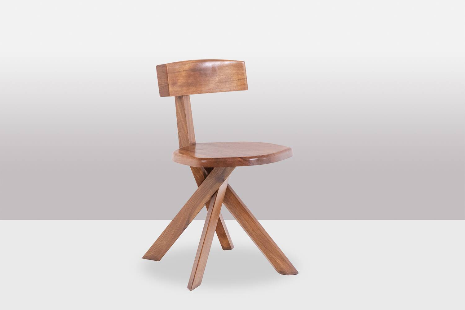 Pierre Chapo. Series of 6 model S34 chairs. 1960s.