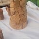 Set of old Corsican cork and terracotta handcrafted pitcher and cup