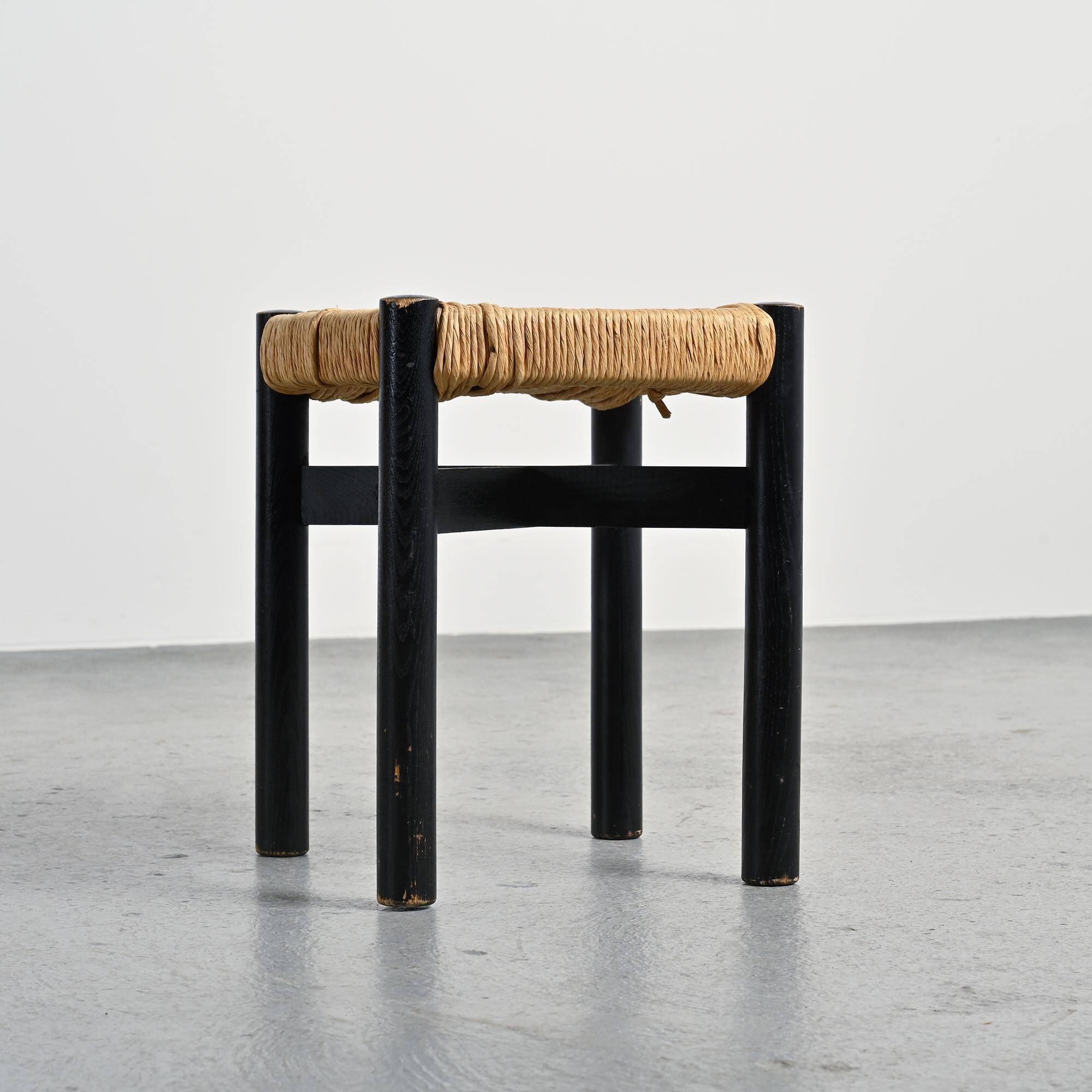 Tabouret Méribel par Charlotte Perriand, circa 1950