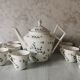 Porcelain barbel tea set Limoges Guérin
