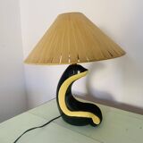 Lampe MOA en céramique noire et jaune
