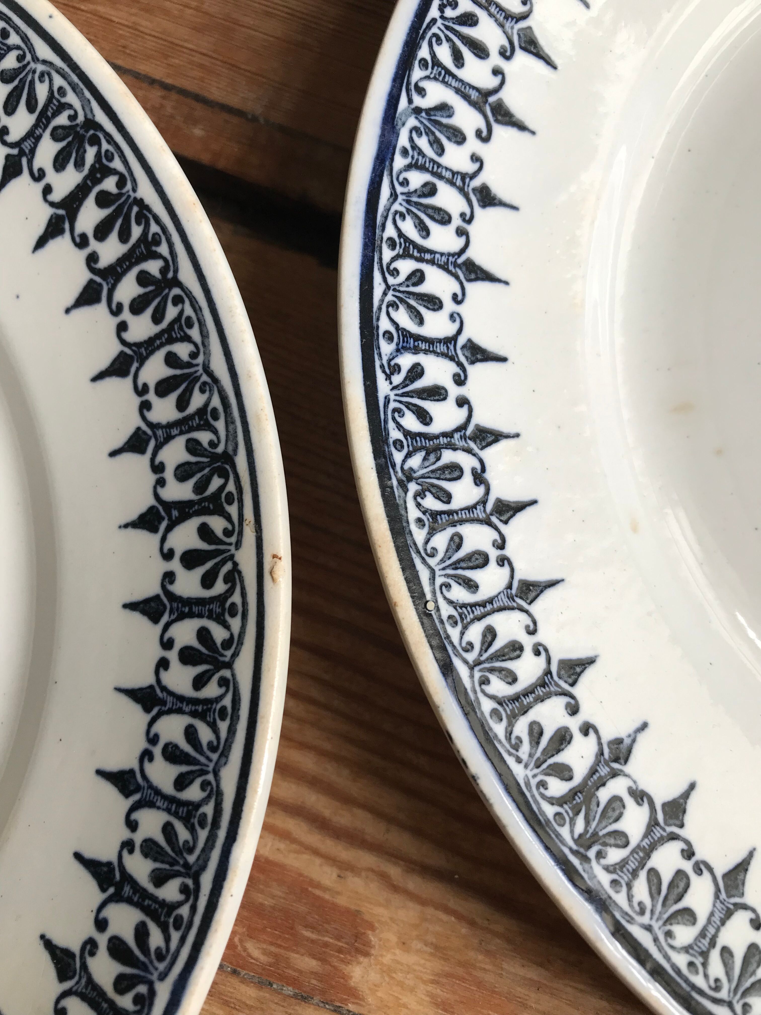 Series of 6 vintage flat plates from st amand "primax"