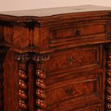 Italian Renaissance oratory in walnut and burl walnut - 17th century