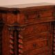 Italian Renaissance oratory in walnut and burl walnut - 17th century