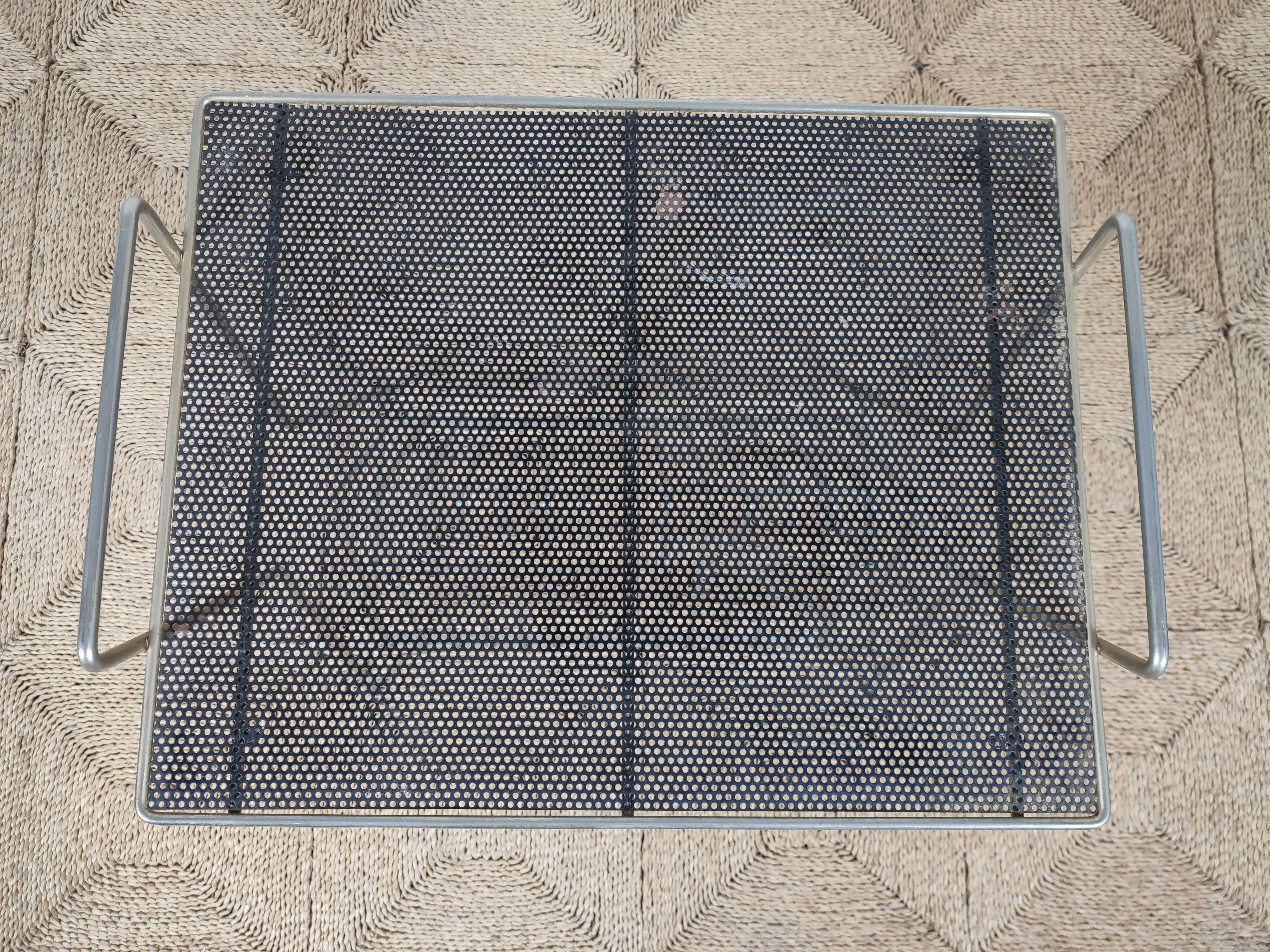 table door Brass vinyl and perforated sheet metal , 60s