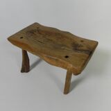 Vintage oak stump stool, 1960s