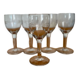 Vintage liqueur wine glasses 1960